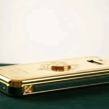 Web3 Phone With Luxury Calfskin and 18K Gold Armor